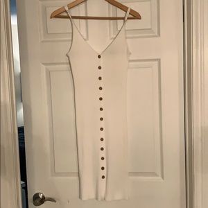 Forever 21 Ribbed front button midi dress